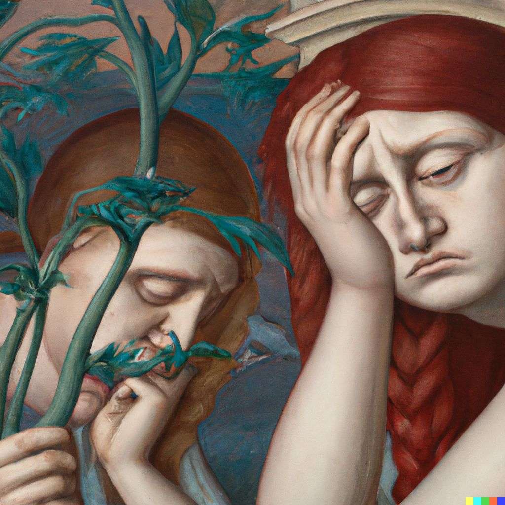 a representation of anxiety, painting by Sandro Botticelli